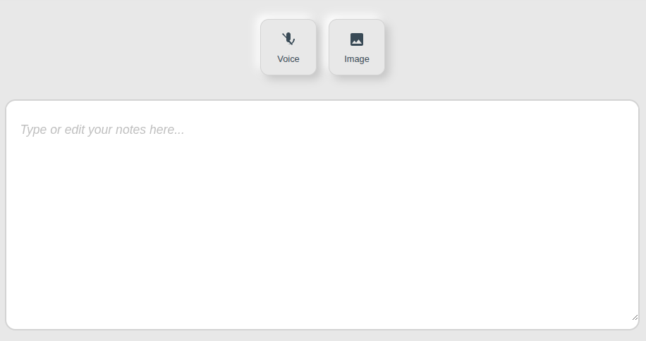 Main Text Area Interface